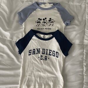 H&M Kids Raglan T-Shirt - White and Blue